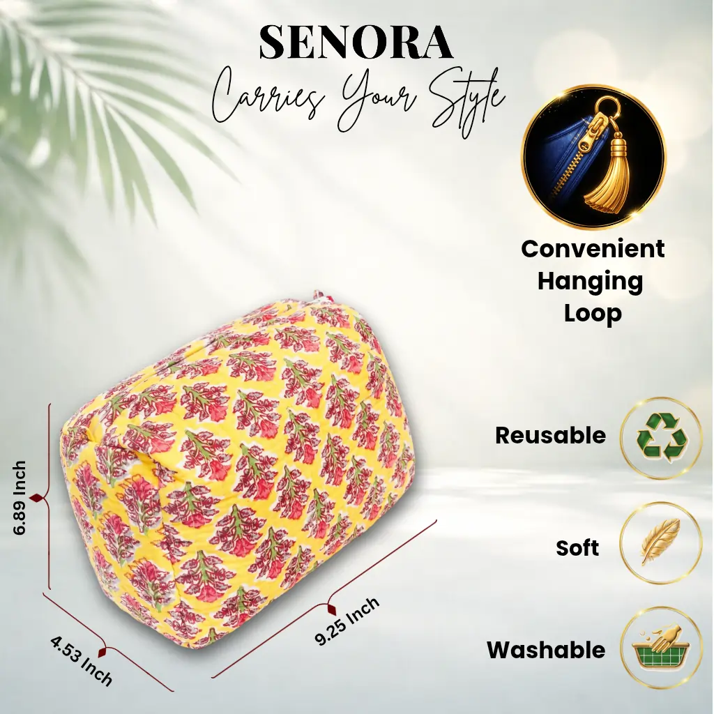 senora-yellow-cotton-cosmetics-pouch senora-yellow-cotton-cosmetics-pouch