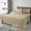 Beige Organic Cotton King Size Bedsheet Set
