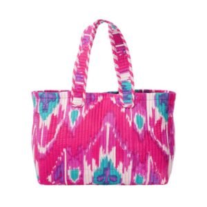 Senora-pink-wide-quilted-cotton-tote-handbag