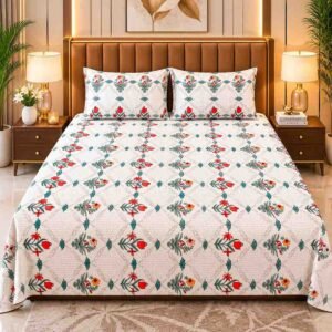 Rosy Floral Super King Bedsheet
