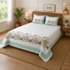 Premium 300 TC Floral Print Super King Cotton Bedsheet by SENORA