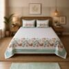SENORA Lifestyle Super King Cotton Bedsheet with Elegant Floral Design