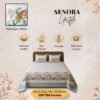 SENORA Super King Size 300 TC Cotton Floral Bedsheet with 2 Pillow Covers