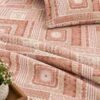 180 TC Pink Ethnic Print King Size Bedsheet