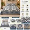 Blue Floral Cotton Bedsheet Infographic - SENORA Lifestyle