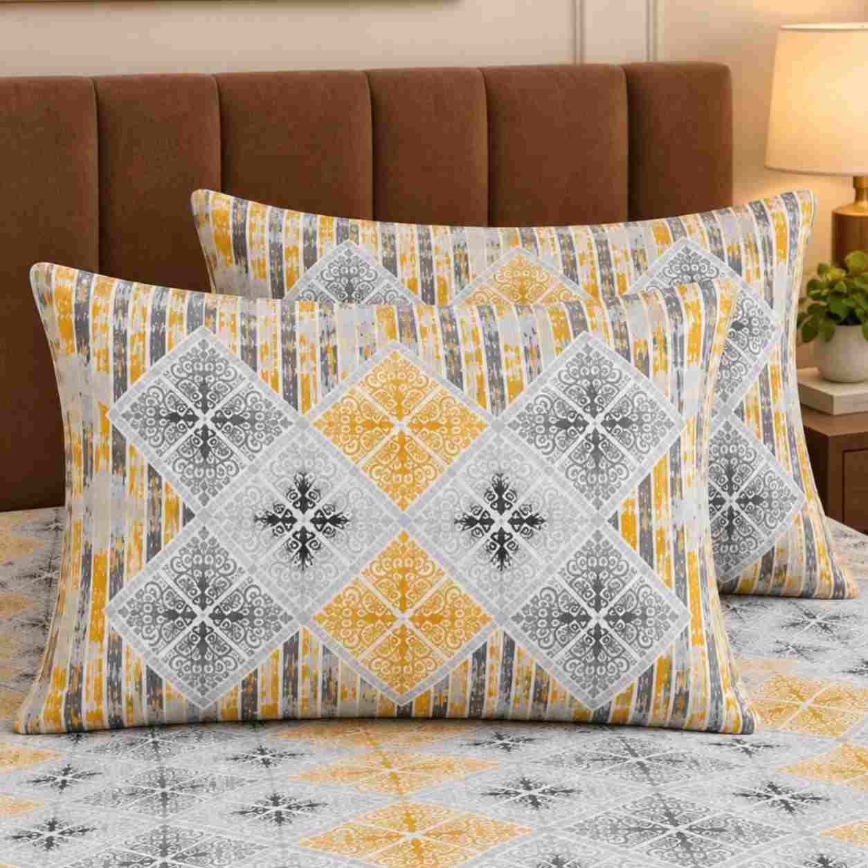 Designer 180 TC Ornamental Print Bedsheet for King Size Bed