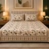 Premium 180 TC King Size Cotton Bedsheet with Earthy Floral Print