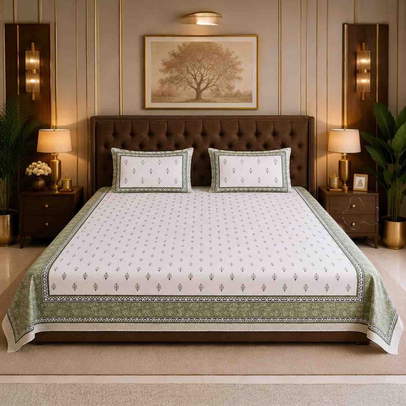 SENORA Lifestyle Premium King Size Cotton Floral Bedsheet for Everyday Comfort