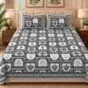 SENORA designer printed cotton bedsheet for king size bed