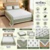 Sage Green Floral Cotton Bedsheet Infographic - SENORA Lifestyle