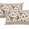 Soft & Breathable Earthy Floral King Size Cotton Bedsheet by SENORA