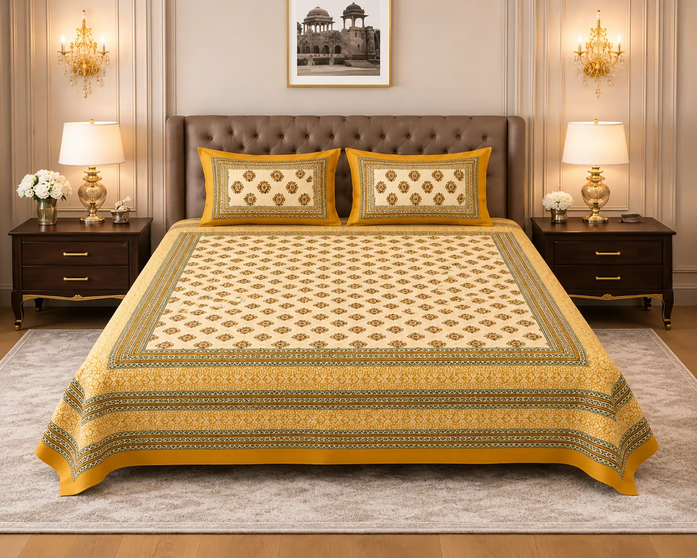 SENORA Lifestyle premium floral cotton bedsheet SENORA Lifestyle premium floral cotton bedsheet