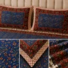 Traditional hand block floral bedsheet design Traditional hand block floral bedsheet design