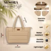 SENORA Padded Nylon Tote Bag for Women – Lightweight Quilted Handbag SENORA Padded Nylon Tote Bag for Women – Lightweight Quilted Handbag