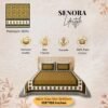 SENORA 108 × 108 Super King Cotton Bedsheet with Premium Printed Design and 2 Pillow Covers