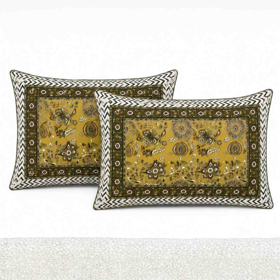 SENORA Cotton Super King Bedsheet with Elegant Printed Design