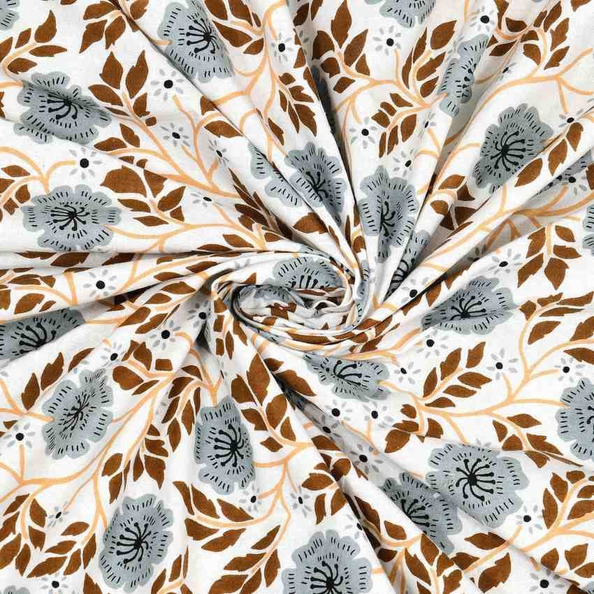 SENORA Lifestyle Block Print Cotton Bedsheet
