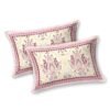 Grey floral Jaipuri bedsheet with 2 matching pillow covers