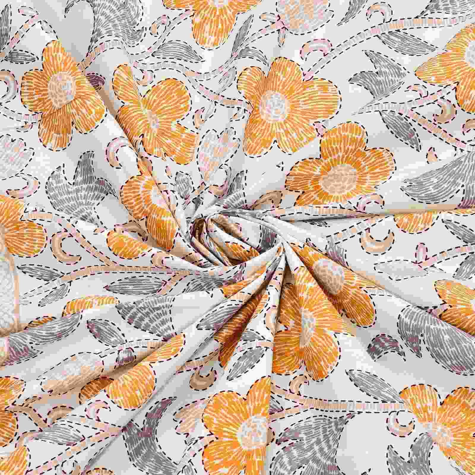 SENORA LIFESTYLE 180 TC Floral Printed Cotton Bedsheet