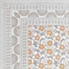SENORA LIFESTYLE Beige Floral Bedsheet with Orange and Purple Print